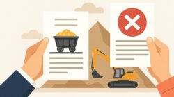 Ilustrasi dua tangan memegang dokumen revisi RTRW tambang emas dan pembatalan izin WPR Parigi Moutong.